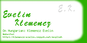 evelin klemencz business card